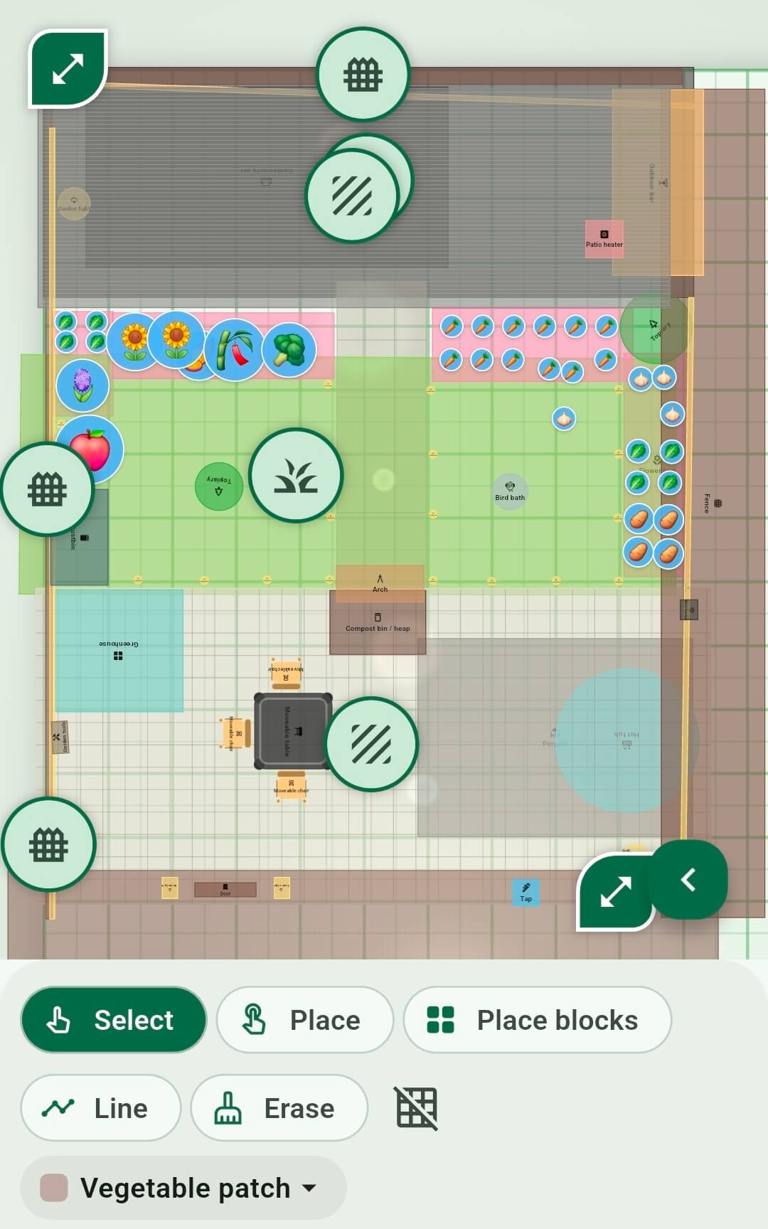 The Plot Trak flat plan view